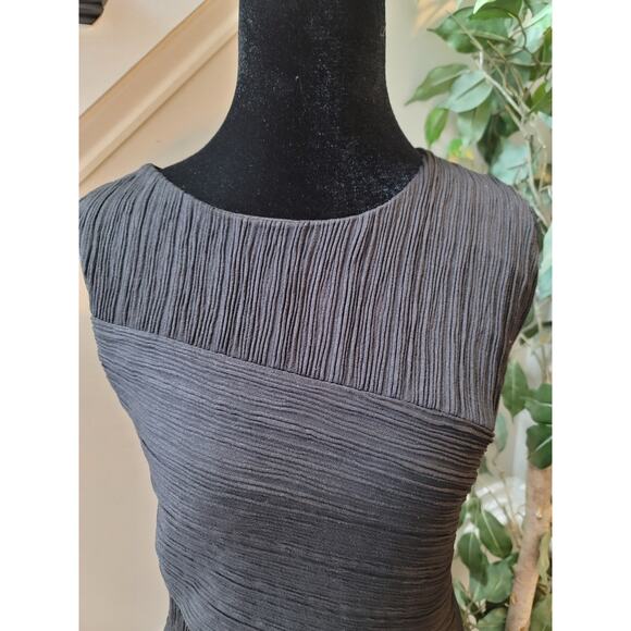 CATO Pleated Dress Women's Medium Black Sleeveless Round Neck Shift Dress - Picture 7 of 13